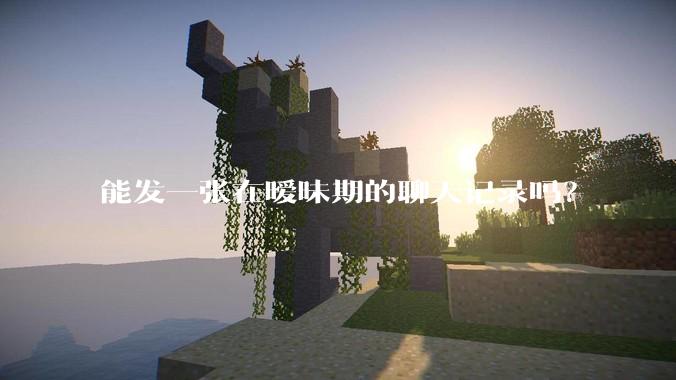 能发一张在暧昧期的聊天记录吗？