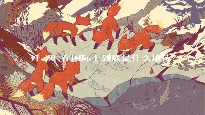 歼-20 在国际上到底是什么地位？