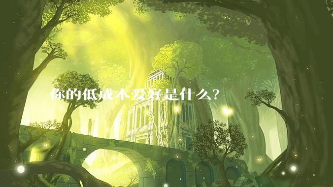 你的低成本爱好是什么？