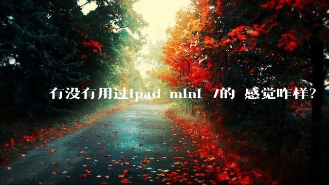 有没有用过ipad mini 7的 感觉咋样？