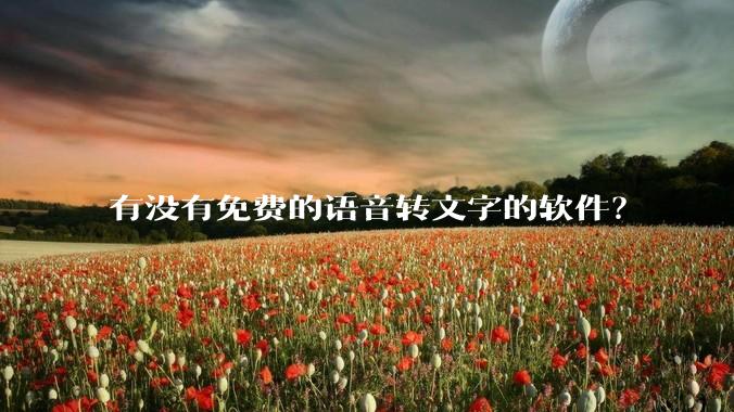 有没有免费的语音转文字的软件？